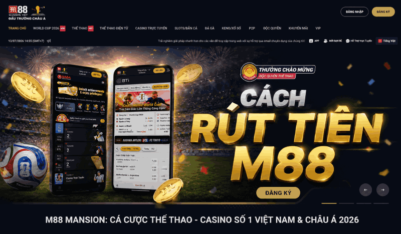 cách rút tiền nhà cái M88