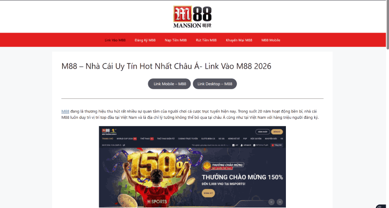 giới thiệu M88 Cược
