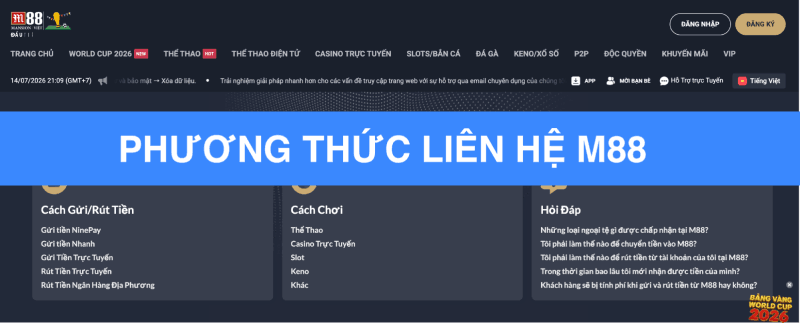 phương thức liên hệ M88