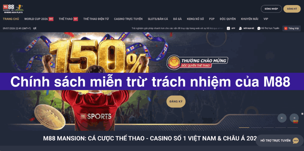 Chính Sách Miễn Trừ Trách Nhiệm M88