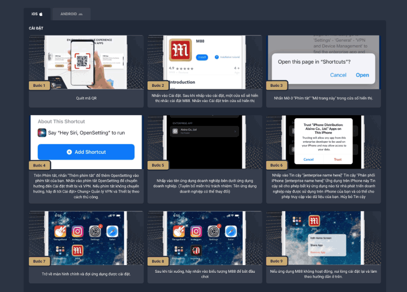 tải M88 mobile cho iOS